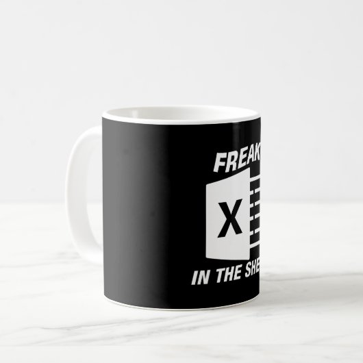 Freak in de vellen Excel-MOK Koffiemok (Voorkant links)