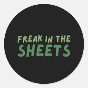 Freak in de vellen klassieke ronde sticker