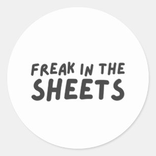 Freak in de vellen klassieke ronde sticker