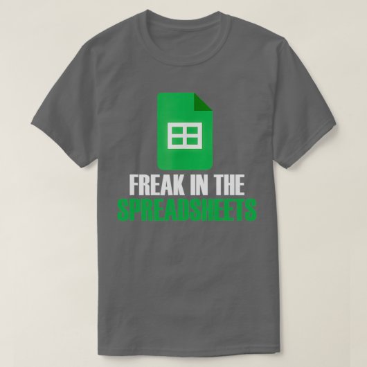 Freak in spreadsheets Excel Accountant accounting T-shirt (Design voorkant)