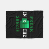 Freak In The Sheets, Accountant Funny Spreadsheet  Fleece Deken (Voorkant (Horizontaal))