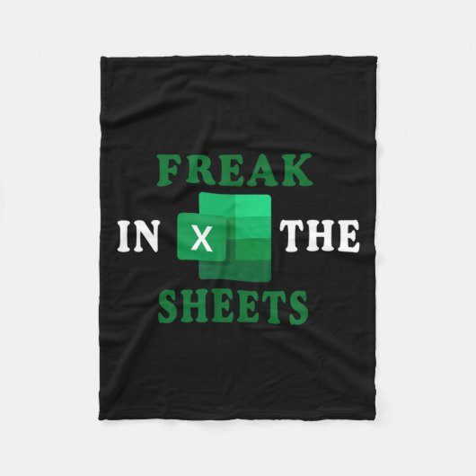 Freak In The Sheets, Accountant Funny Spreadsheet  Fleece Deken (Voorkant)