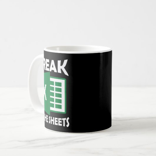 Freak In The Sheets, Accountant Funny Spreadsheet  Koffiemok (Voorkant links)
