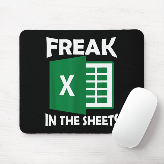 Freak In The Sheets, Accountant Funny Spreadsheet  Muismat (Met muis)