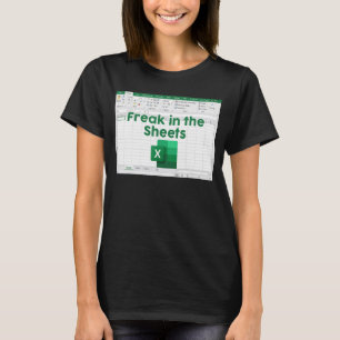 Freak in vellen spreadsheet Excel accountant T-shirt