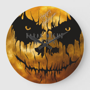  "Freak Night Begint" Happy Halloween Wall klok