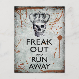 Freak Out en run-out Halloween Briefkaart