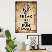 Freak Out en run-out Halloween Poster (Thuiskantoor)