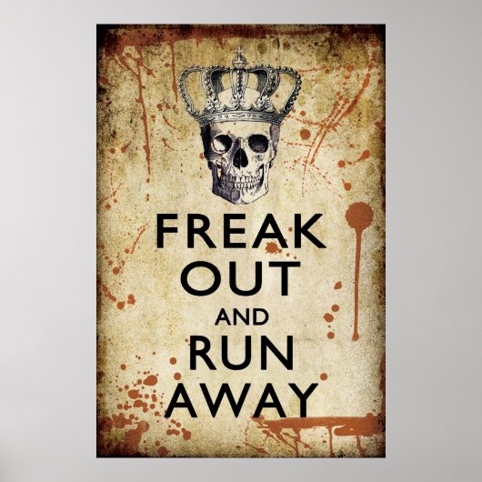 Freak Out en run-out Halloween Poster (Voorkant)