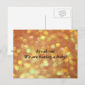 Freak out We hebben een baby! Aankondigingskaart (Voorkant / Achterkant)