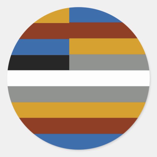 Freak Pride Flag Ronde Sticker (Voorkant)