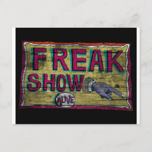 Freak Show banner Briefkaart