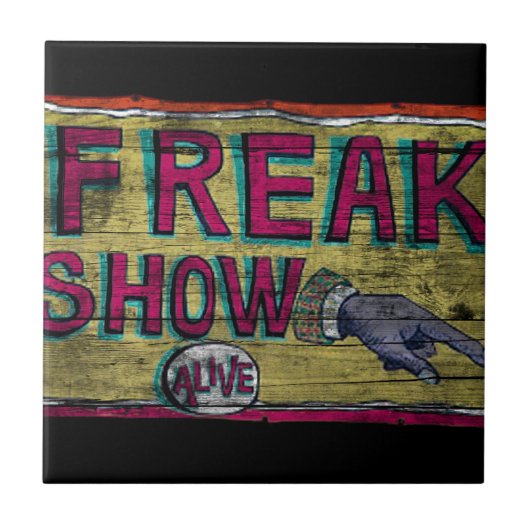 Freak Show banner Tegeltje (Voorkant)
