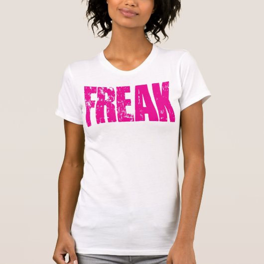 FREAK T-Shirt - Roze Tekst (Voorkant)