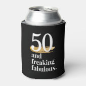Freaking Fabulous Verjaardag Custom Age Can Holder Blikjeskoeler (Blikje Voorkant)