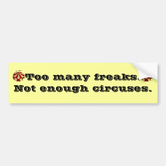 Freaks Bumpersticker (Voorkant)
