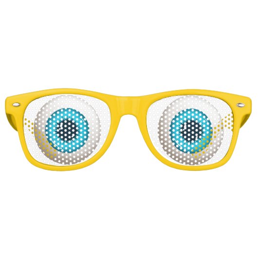 Freaky Big Round Eyeballen Retro Zonnebril (Voorkant)