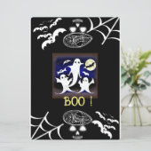 Freaky Boo Geesten Vleermuizen Bootiful Halloween Feestdagenkaart (Staand voorkant)