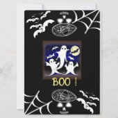 Freaky Boo Geesten Vleermuizen Bootiful Halloween Feestdagenkaart (Voorkant)