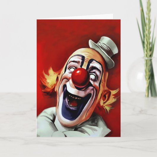 Freaky Clown carte d'anniversaire (Devant)