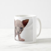 Freaky Cute Furless Sphynx Kitten Koffiemok (Voorkant rechts)