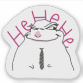 freaky hamster meme sticker (Voorkant)
