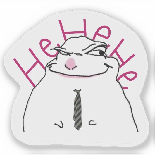 freaky hamster meme sticker (Voorkant)