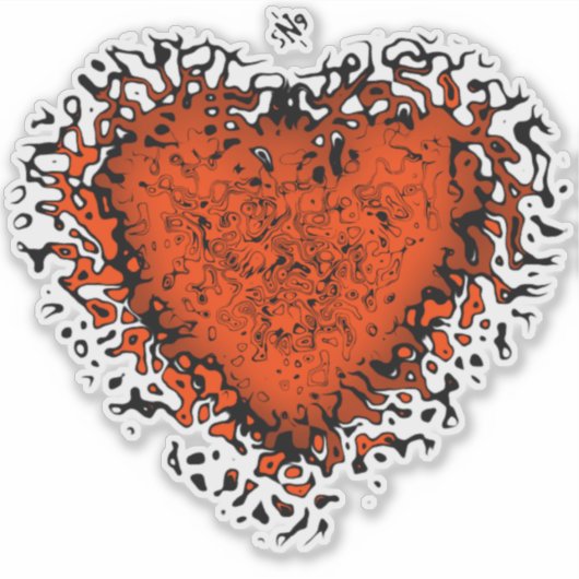 Freaky hart v1 sticker (Voorkant)