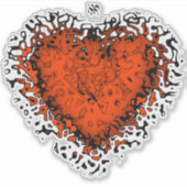 Freaky hart v2 sticker (Voorkant)