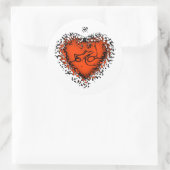 Freaky hart v4.3 klassieke ronde sticker (Tas)