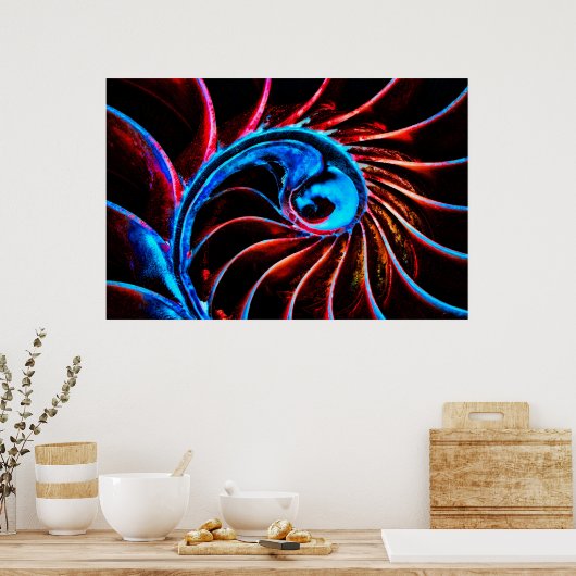 Freaky Nautilus Poster (Keuken)