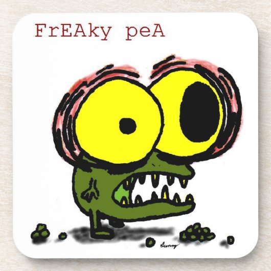 Freaky Pea-Onderzetters - set van 6 Onderzetter (Voorkant)