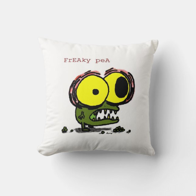 Freaky Pea Pillow - Green Kussen (Voorkant)