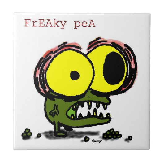 Freaky Pea Tile Tegeltje (Voorkant)