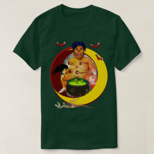 Freaky Pumpkin Man Halloween Green Uni-sex T-Shirt