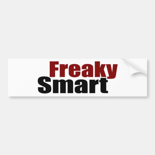 Freaky Smart Bumpersticker (Voorkant)