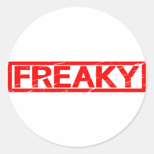 Freaky Stamp Ronde Sticker (Voorkant)