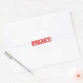 Freaky Stamp Ronde Sticker (Envelop)