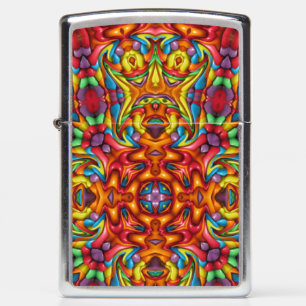 Freaky Tiki Red Fractal Kaleidoscope