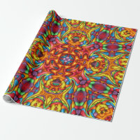 Freaky Tiki Red Fractal Kaleidoscope