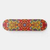 Freaky Tiki Red  Fractal Kaleidoscope Skateboard (Horizontaal)