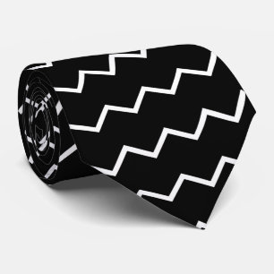 Frech, grafisch stropdas zwart-wit