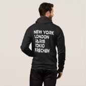 Frechen NY Londres Paris Tokyo Sweat à capuche (Dos entier)