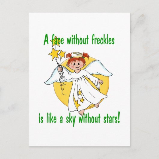 FrecKaderactie Face Angel Briefkaart (Voorkant)