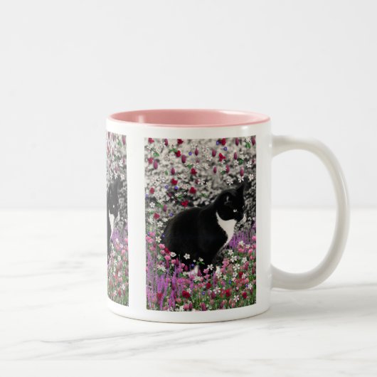 Freckles in Flowers II Mok - Tuxedo Cat (Rechts)
