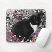Freckles in Flowers II - Tuxedo Cat Muismat (Met muis)