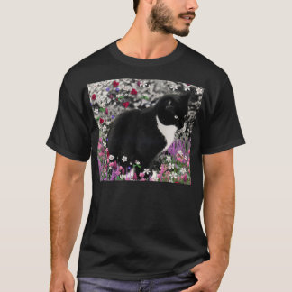 Freckles in Flowers II - Tuxedo Cat T-shirt