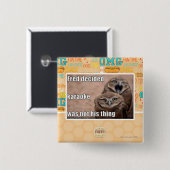 Fred beslist vierkante button 5,1 cm (Voorkant /achterkant)