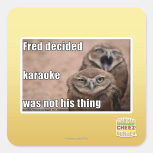 Fred besloot vierkante sticker