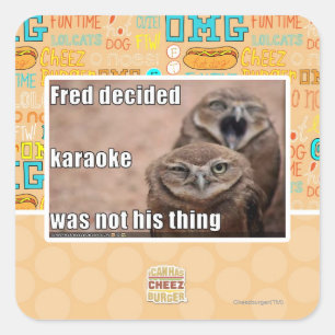 Fred besloot vierkante sticker